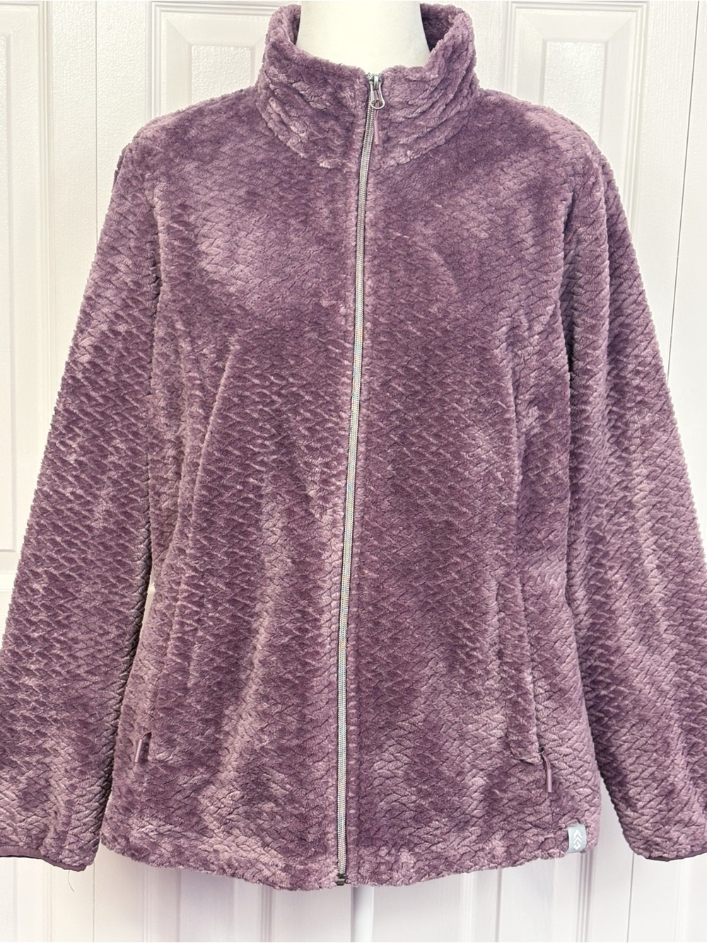 Free Country Plum Berry Purple Soft Butter Pile Full Zip Fleece Jacket XL